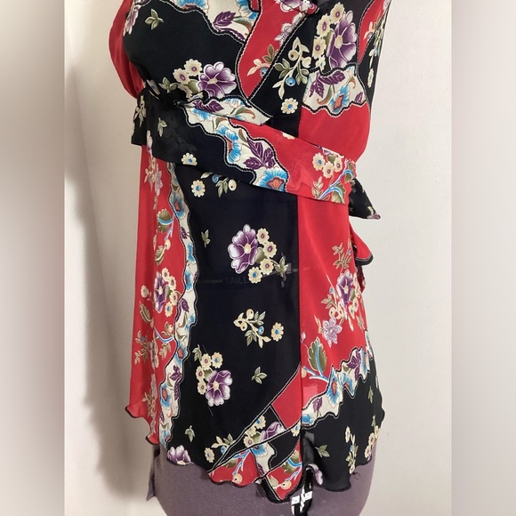 Forever 21 Y2K Vtg Fairy Babydoll Top Teen L Tie Back Sheer Bold Lorelei Gilmore - Picture 10 of 16